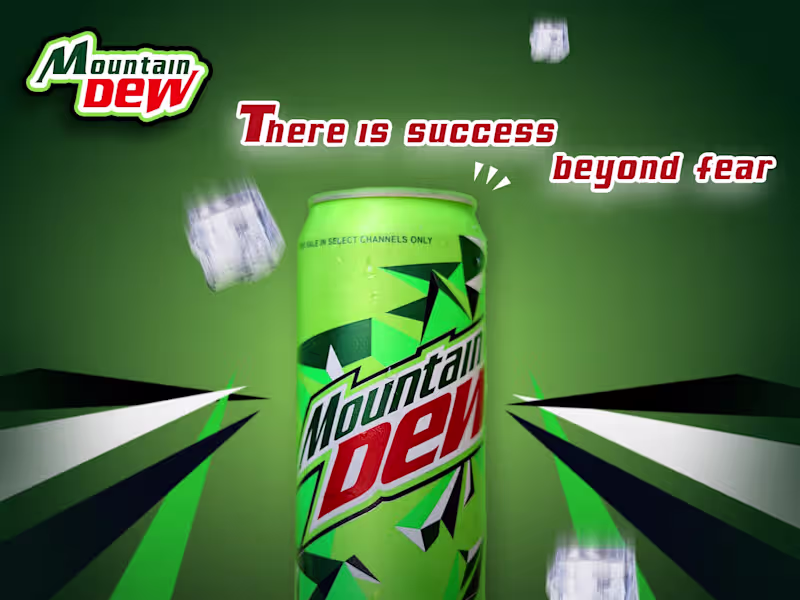 Cover image for Hi guy ! I Designed this Mountain Dew Poster Design I hope y...