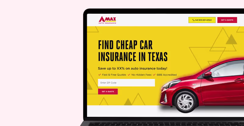 Cover image for Redesigning Amax Insurance's Landing Page for Higher Conversions