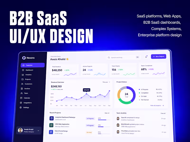 Cover image for UX/UI Design for SaaS, Web Apps & Digital Products