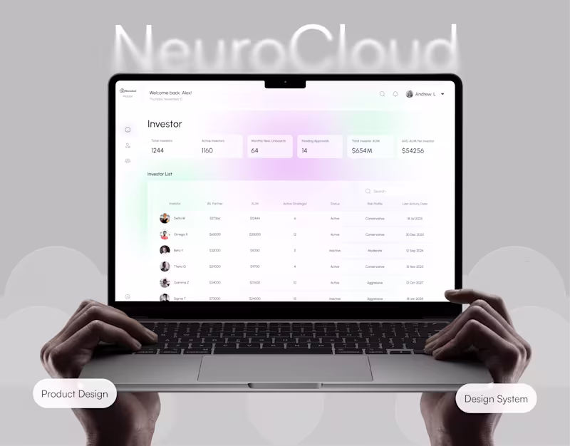 Cover image for NeuroCloud | AI Trading App Design