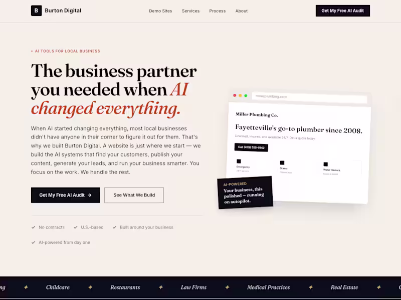 Cover image for Burton Digital — AI Tools for Local Business