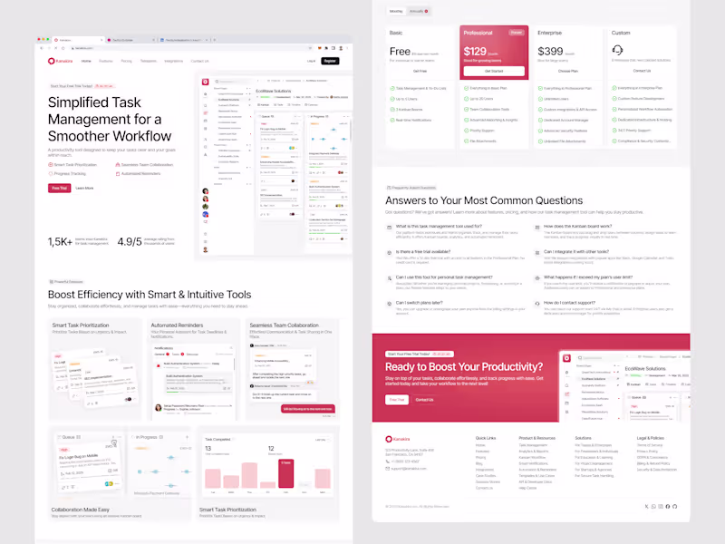 Cover image for Kanakira - Task Management Landing Page