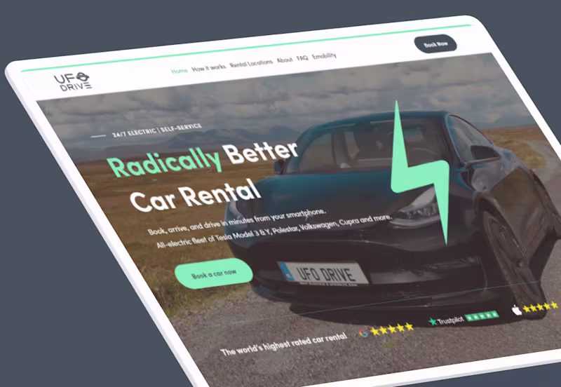 Cover image for Radically Better Car Rental with UFO Drive