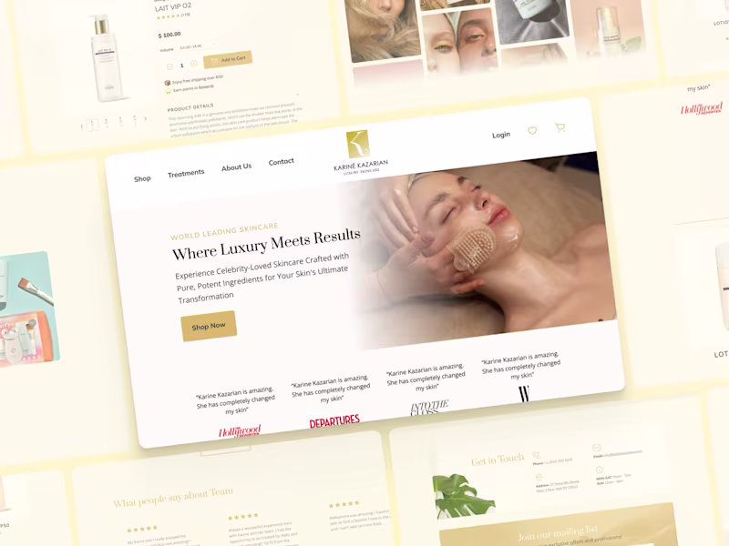 Cover image for Kariné Kazarian: Luxury Skincare Website Redesign