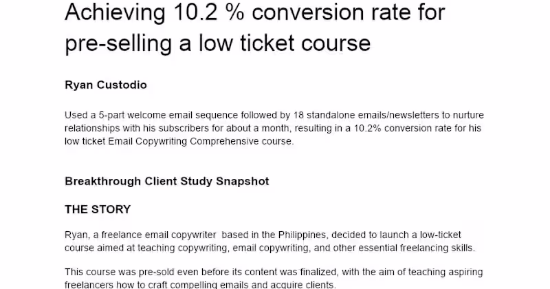Cover image for Email Marketing Success for Course Pre-Sale