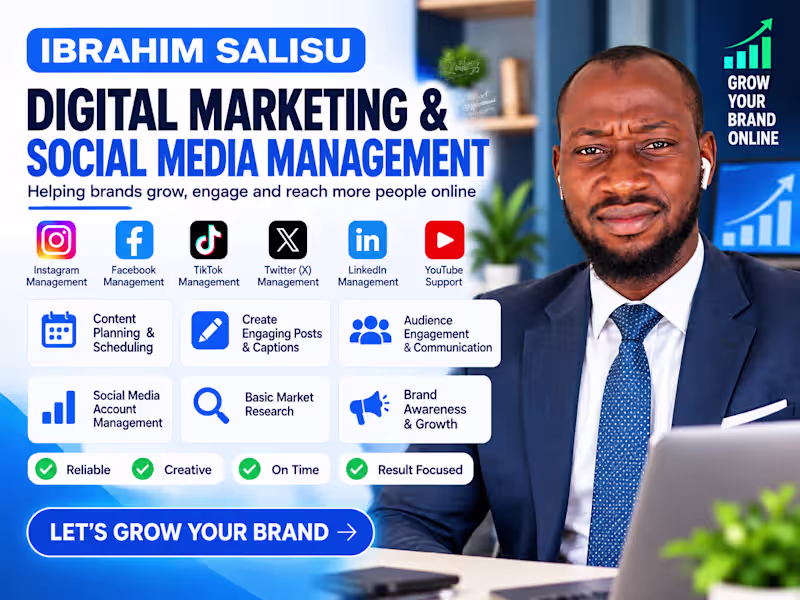 Cover image for Digital marketing &Social media management 