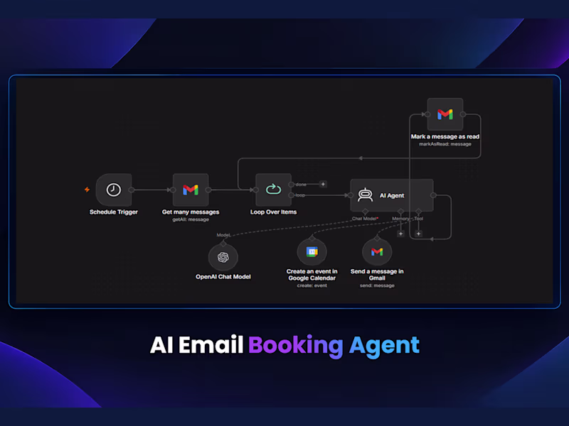 Cover image for AI Email Booking Agent