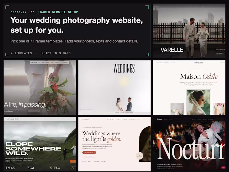 Cover image for Wedding Photographer Website Setup in Framer