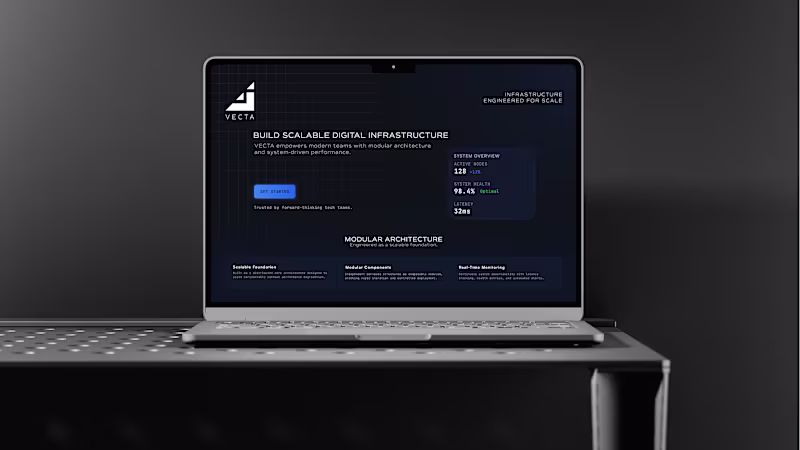 Cover image for VECTA — Scalable Infrastructure Brand & UI System