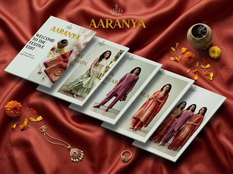 Cover image for Self-initiated Indo-Western fashion Instagram carousel