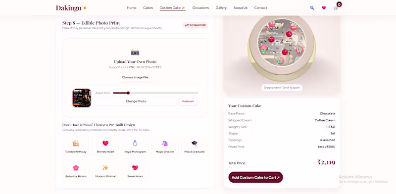 Cover image for Building a Custom Cake Website