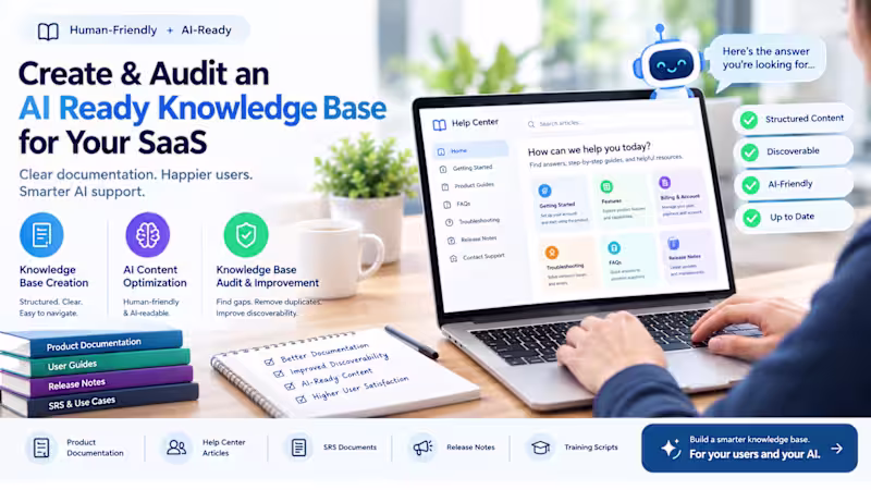Cover image for Knowledge Base Creation for SaaS Products