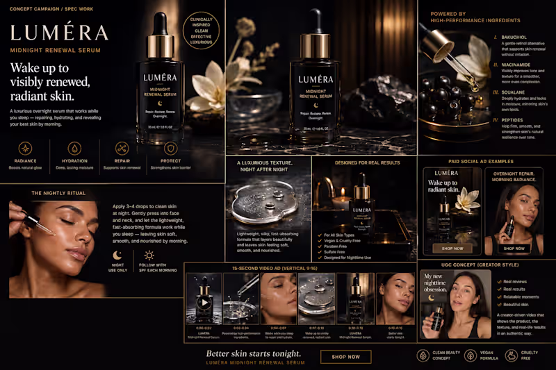Cover image for LUMÉRA — Full Campaign Creative