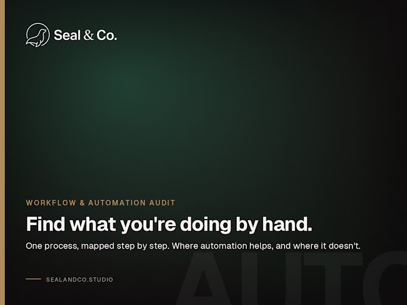 Cover image for Workflow & Automation Audit: Find What You're Doing By Hand