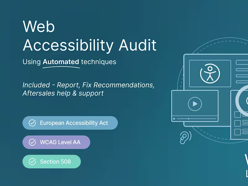 Cover image for Digital Accessibility Audit (Auto) - WCAG Level AA (Web, SaaS)
