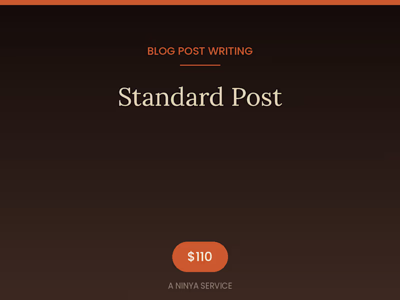 Cover image for Blog Post Writing — Standard