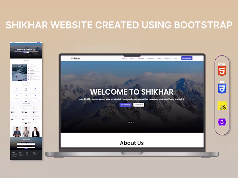 Cover image for Shikhar Website | Created this website using Bootstrap