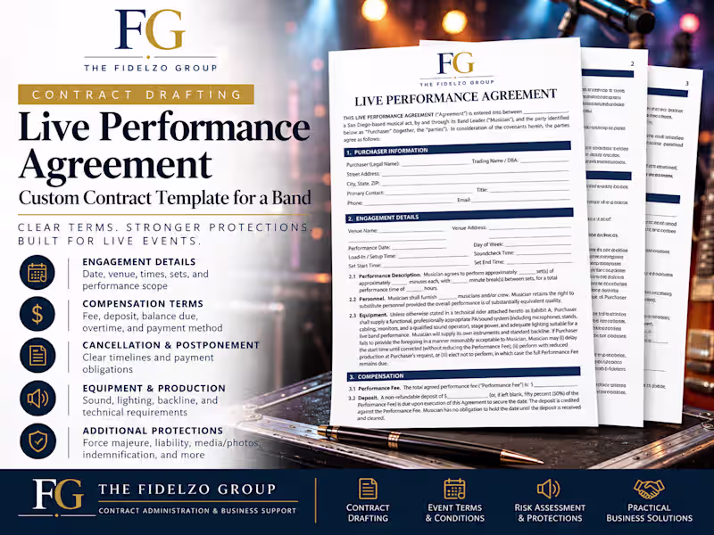 Cover image for Developed a customized live performance