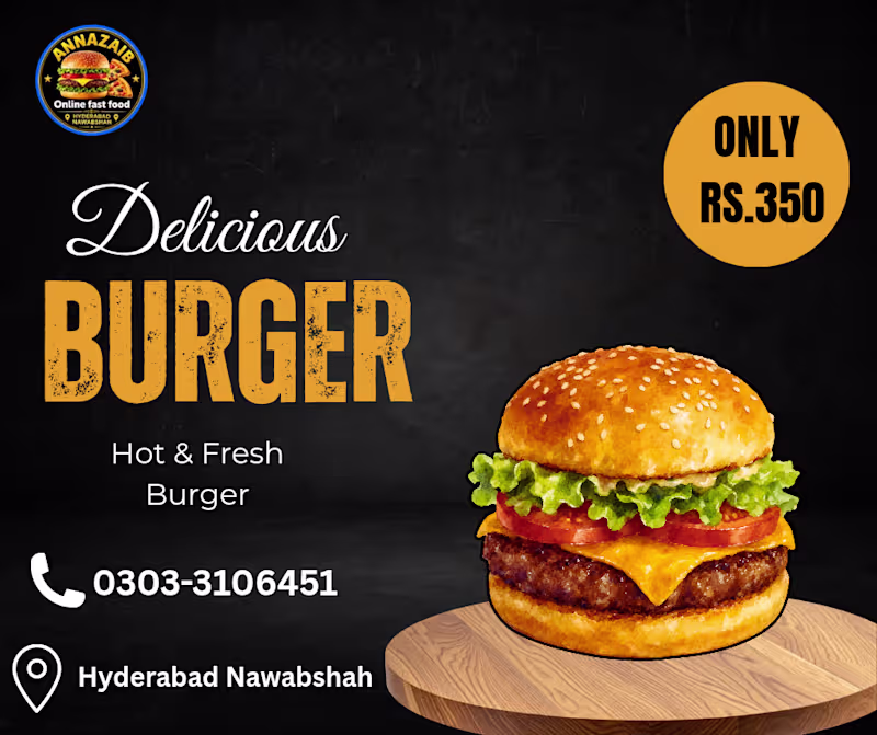 Cover image for Delicious Burger Poster - Only