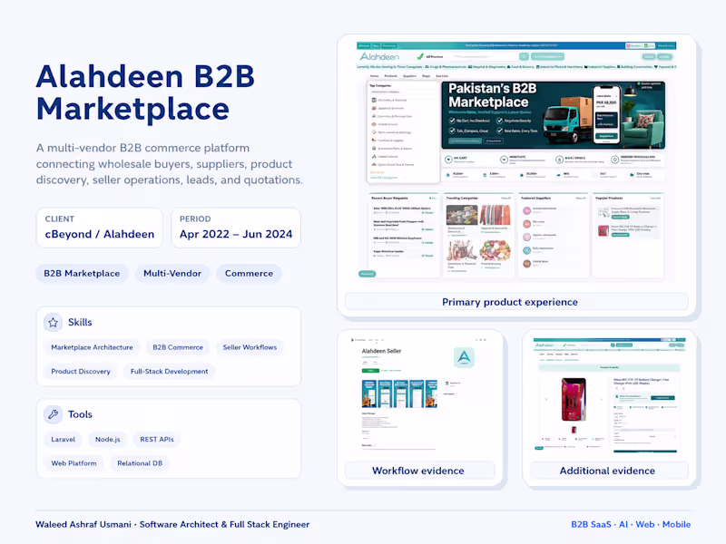 Cover image for Alahdeen B2B Marketplace | Multi-Vendor Commerce Platform