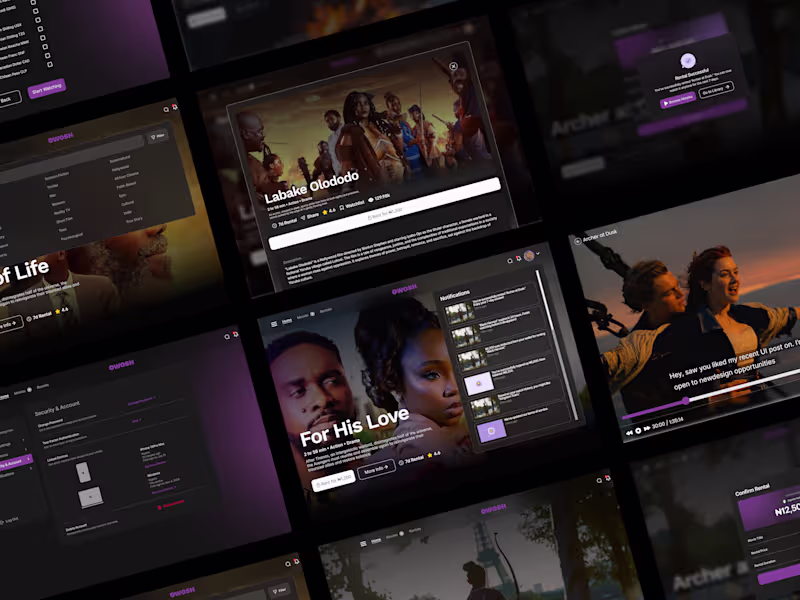 Cover image for Owosh Films Streaming Platform Design