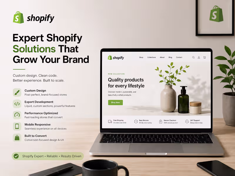 Cover image for Shopify Store Design, Development & Customization
