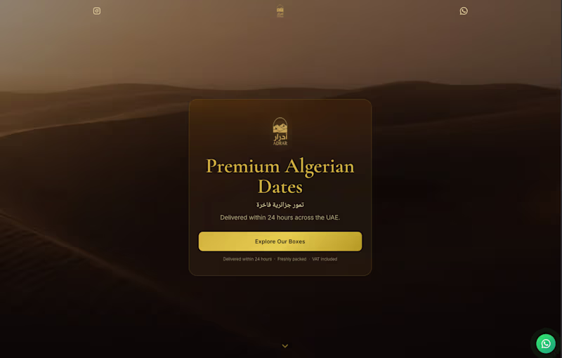 Cover image for ADRAR — Premium Dates E-commerce