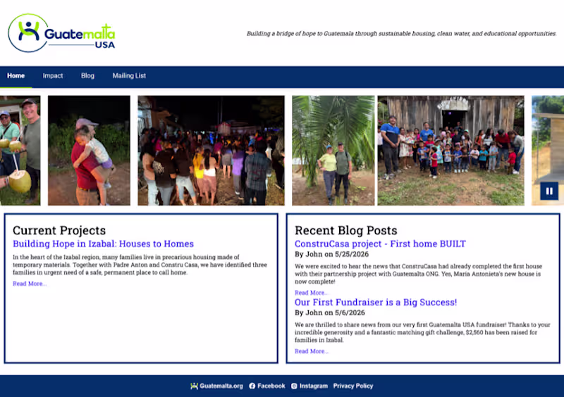 Cover image for Full-stack website for a non-profit
