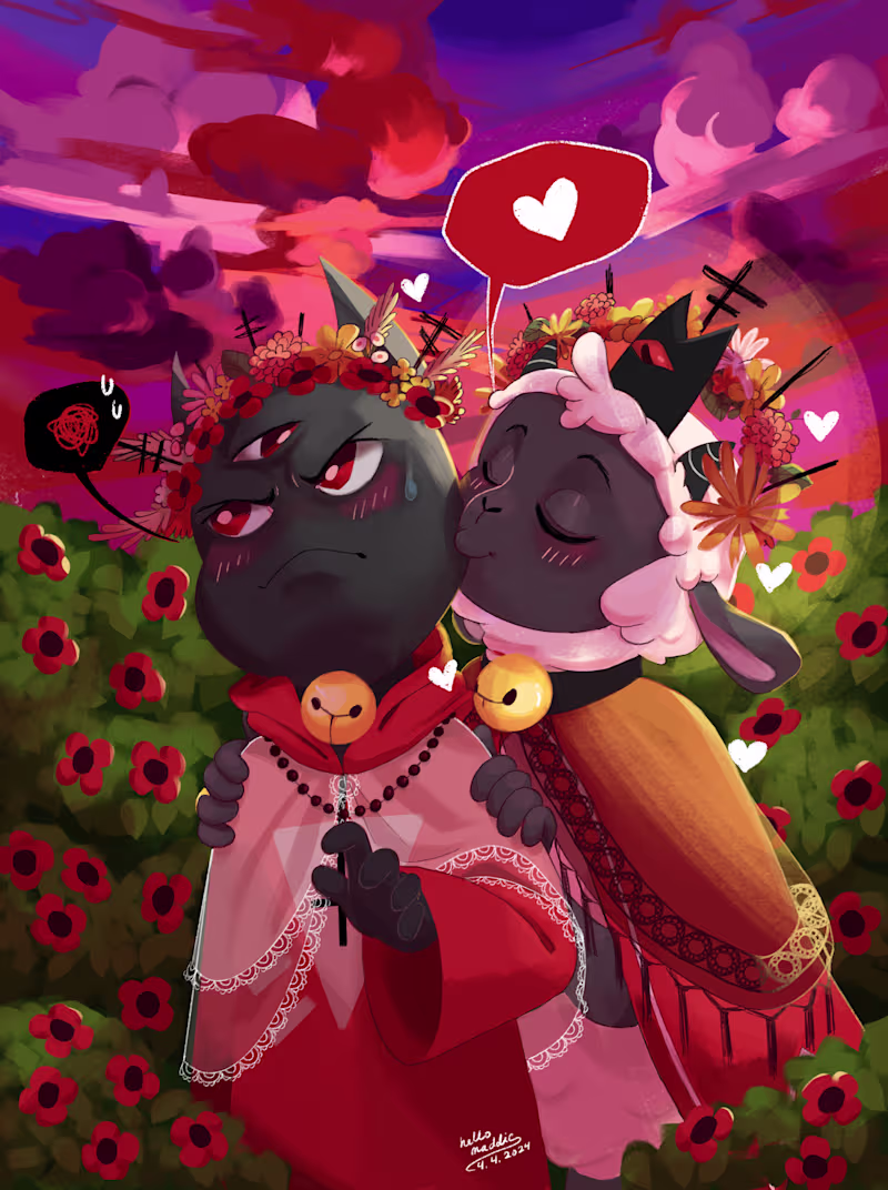 Cover image for Behind the Bushes 🌺🌺🌺 An old fan art I did as I really lo...
