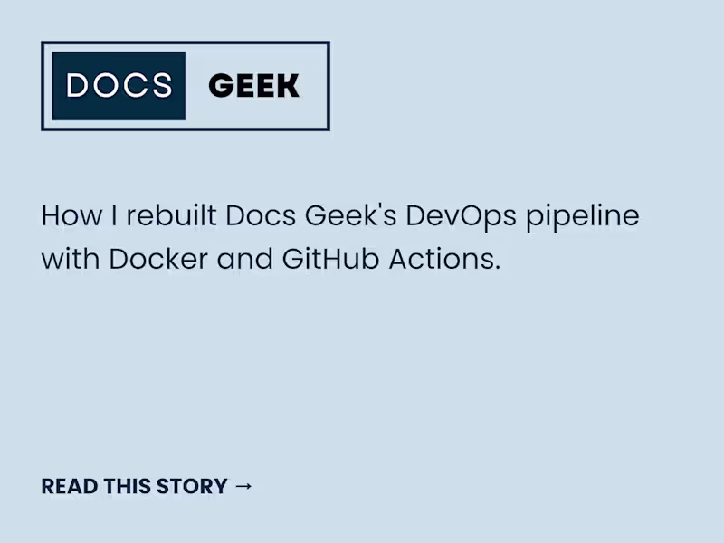 Cover image for DevOps Pipeline for Technical Writing Course