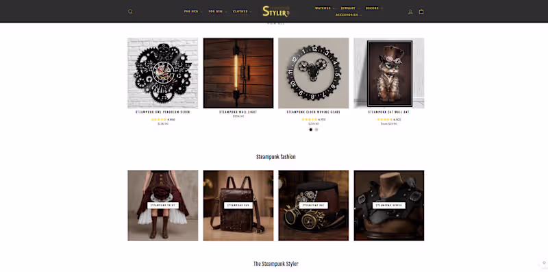 Cover image for Steampunk Shopify Store — Custom