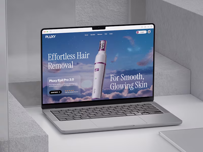 Cover image for Beauty Product eCommerce Website Redesigned the Pluxy Epil P...