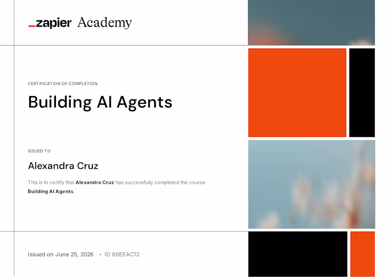 Cover image for Officially Zapier Certified! I completed