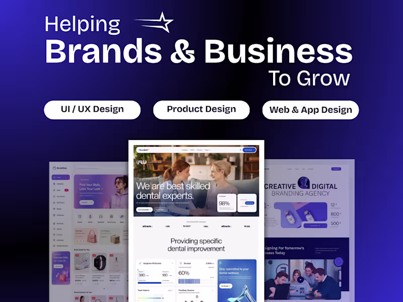 Cover image for UI/UX & Product Design for Web, SaaS & Mobile