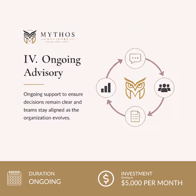 Cover image for Ongoing Strategic Advisory