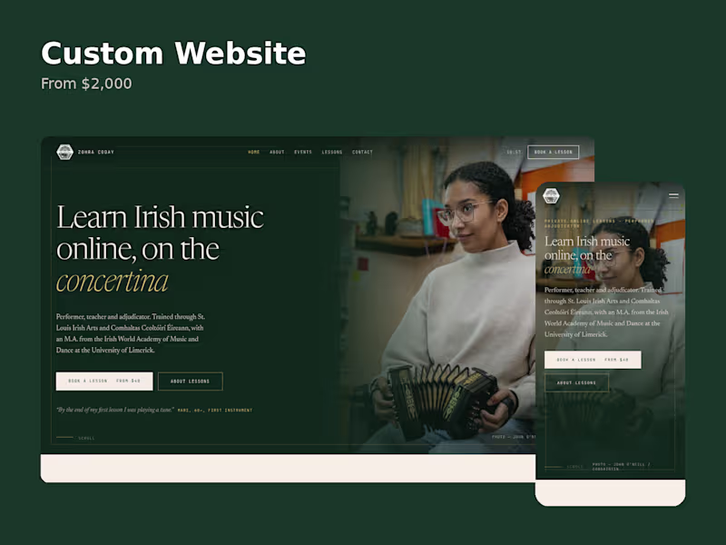 Cover image for Custom Website
