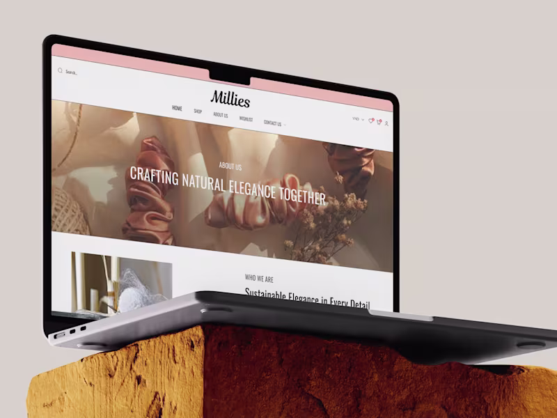 Cover image for Premium Beauty E-Commerce Website Design | Millies