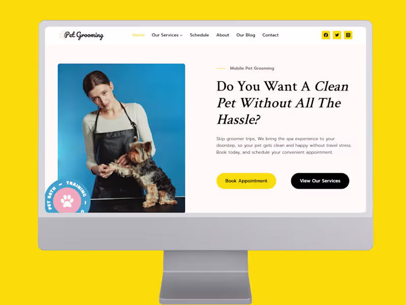Cover image for Pet Grooming Website