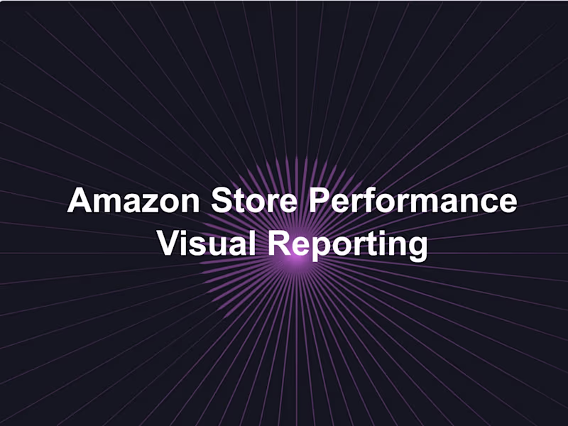Cover image for Amazon Store Performance Analytics