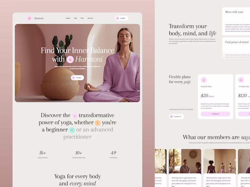 Cover image for Harmoni - Wellness Website Template | Webflow and Framer