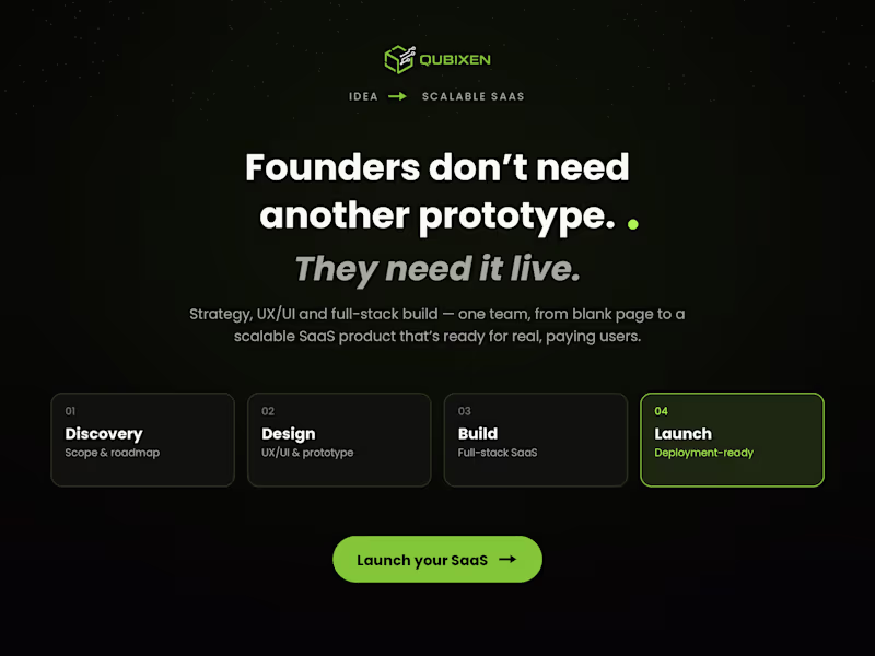 Cover image for SaaS MVP Design & Full-Stack Development