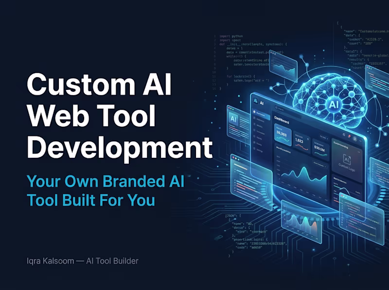 Cover image for Custom AI Powered Web Tool or App Development