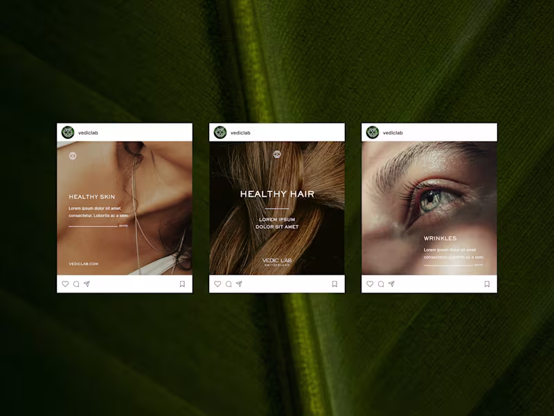 Cover image for Vedic Lab – UI / UX Design / Social Media Design