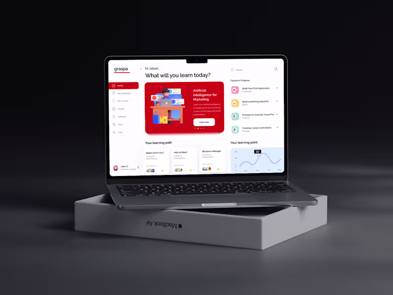 Cover image for Graspa Web LMS: UI/UX Case Study for EdTech
