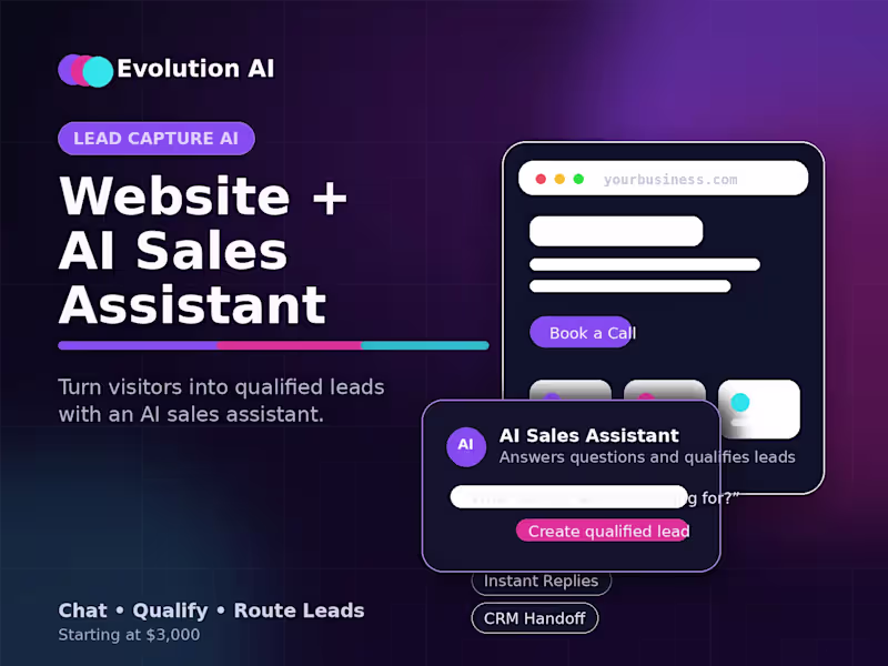 Cover image for Website + AI Sales Assistant