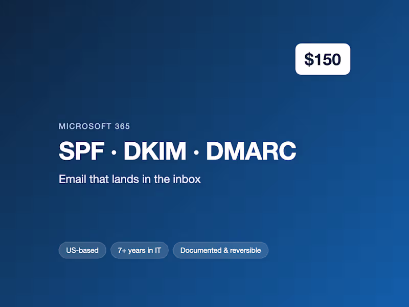 Cover image for SPF, DKIM & DMARC Setup for Microsoft 365