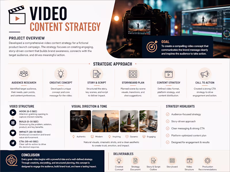 Cover image for Video Content Strategy
Designed a comprehensive