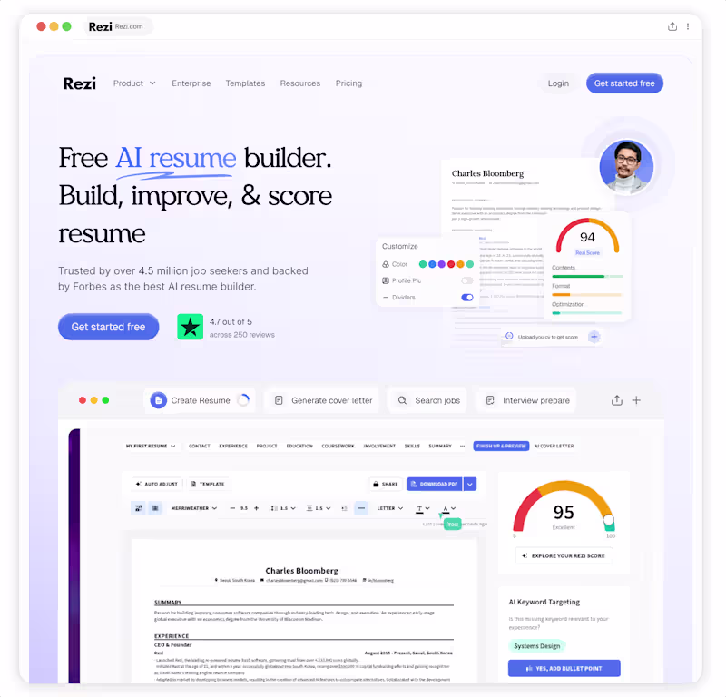 Cover image for Redesigned ai_rezi's homepage. Which side actually makes you...