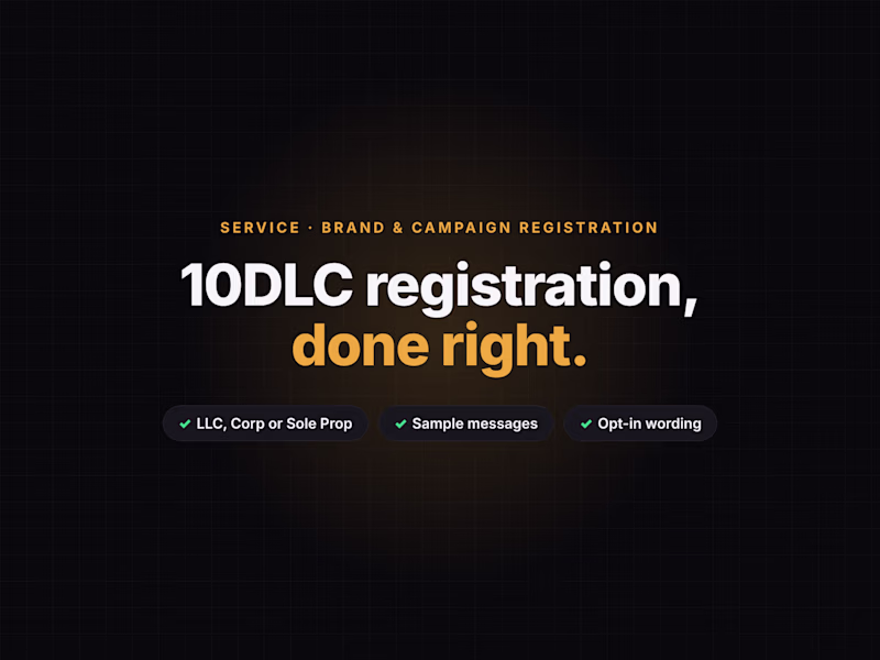 Cover image for 10DLC Brand & Campaign Registration