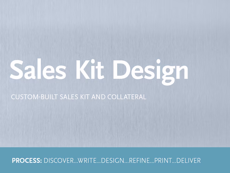 Cover image for Sales Kit Development